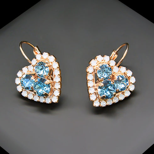 Auskari "Atklāta Sirds" ar Swarovski™ kristāliem